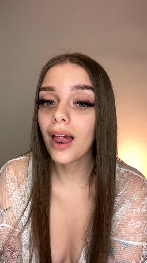 Trying to be hot but my tongue escapes