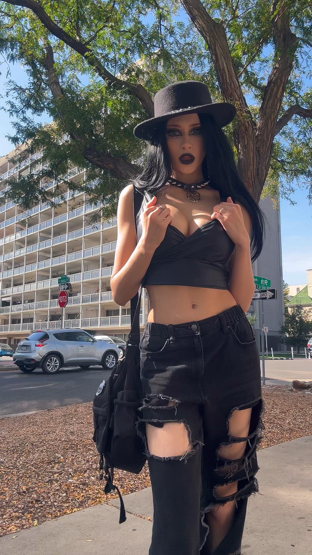 Big Tits, Boobs, Flashing, Goth, OnlyFans, Public