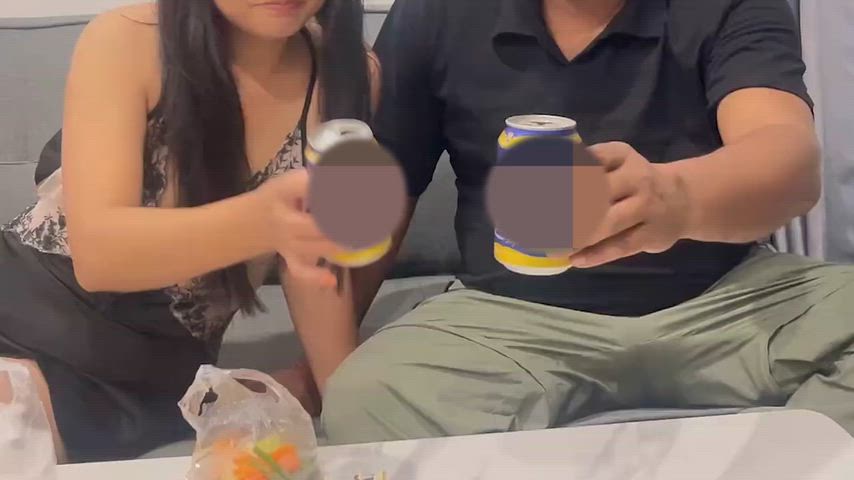 When my husband bring his friend over for some beer, I wear only lingerie without bra or panty and sit beside his friend flirting with him! Of course his friend make a move on me and fuck me raw infront of my husband! I told my husband not to worry he will get his turn after his friend cum inside me