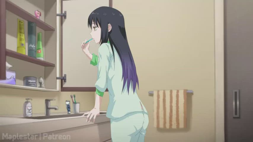 When (Miko Yotsuya) gets pantsed at the sink, I can’t help but get hard and enjoy the view