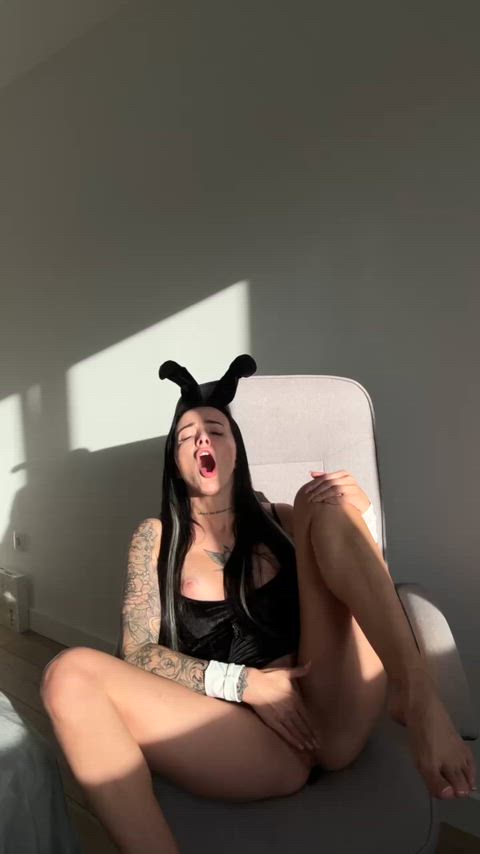 This bunny is definitely cumming