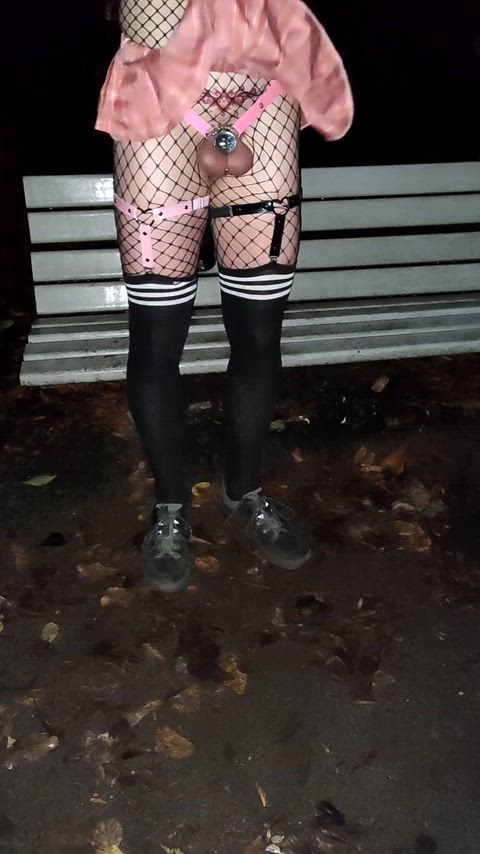 Fortunately nobody saw me taking my dildo out to the public park hihi