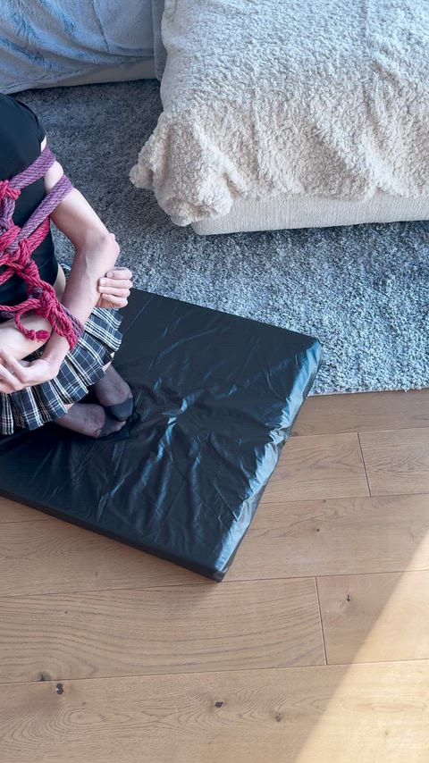 I turned her into a quiet little rope doll and made her kneel for me. Hands trapped behind her back, body held in place, and that sweet waiting energy that makes me want to take my time. thumbnail