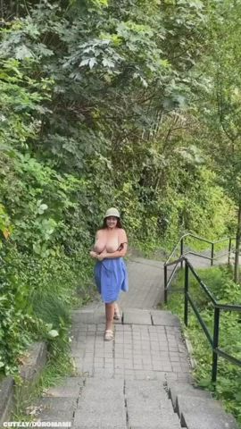 Big Ass Big Tits Compilation Cumshot Doggystyle Exhibitionist Flashing Outdoor Public Porn GIF by duromami