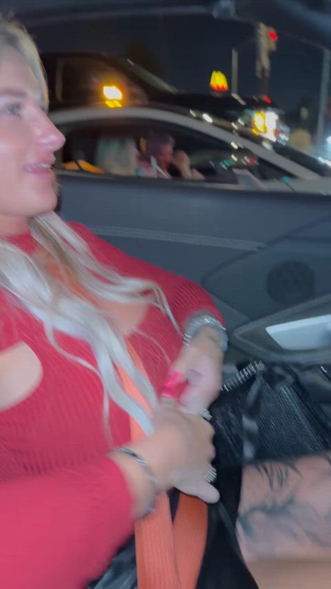 End road rage, flash your tits.