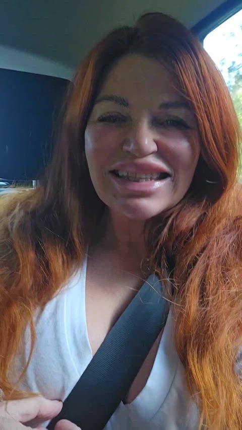 57yo Gilf - here are my tits in my car