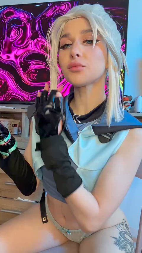 18 Years Old Cosplay Cute Masturbating NSFW OnlyFans Petite Solo Teen Teens Porn GIF by mystpetal