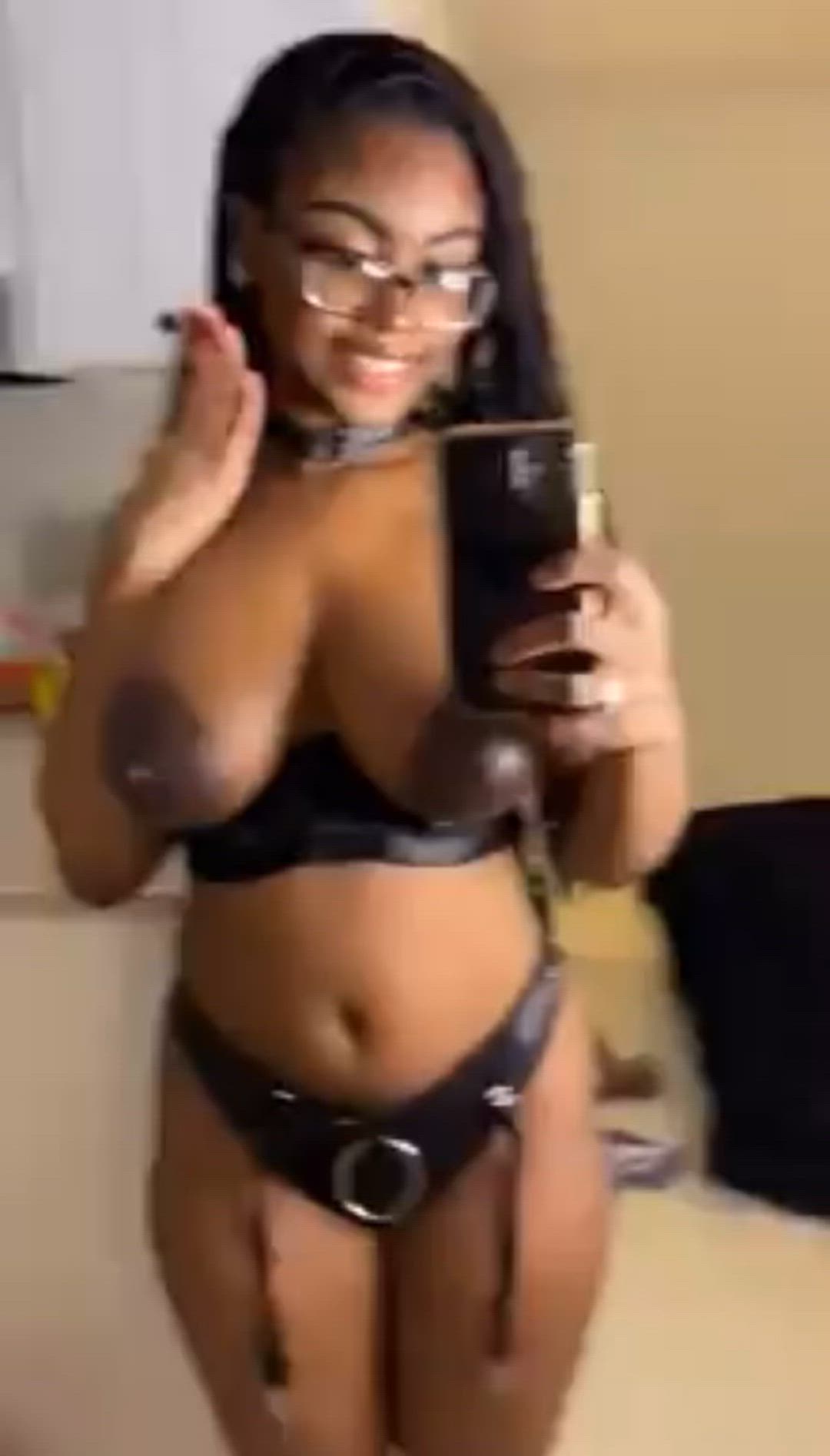 Amateur, Big Tits, Bouncing Tits, Ebony, Homemade, Huge Tits