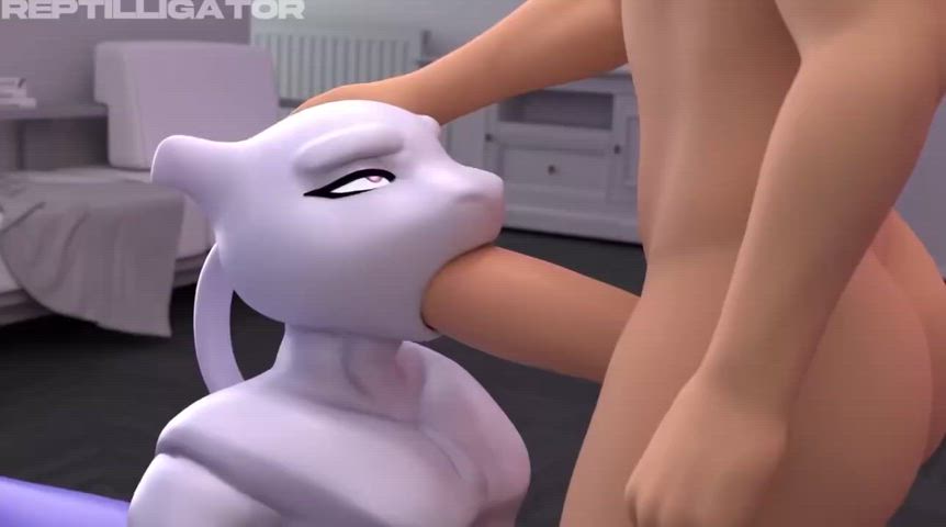 MewTwo satisfying their trainer ~ (Reptilligator)