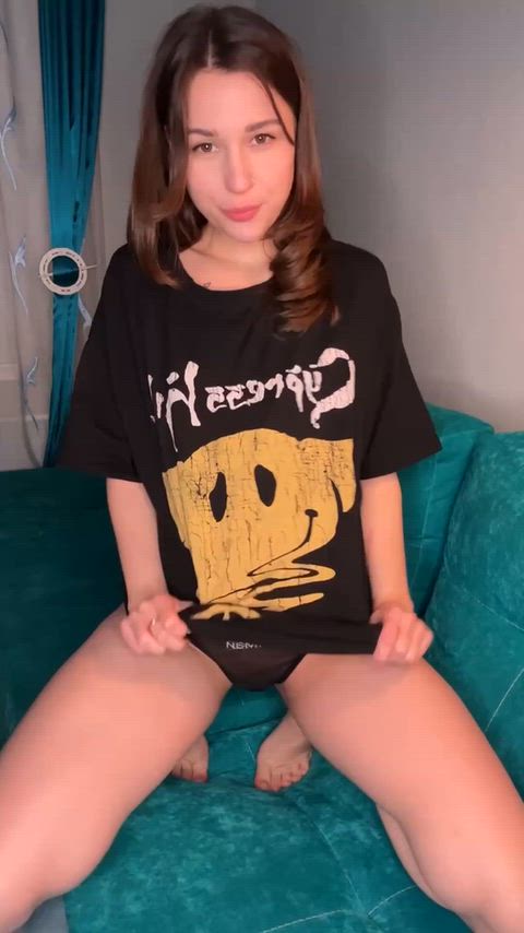 Boobs Cute Natural Tits PetitTits Petite Small Tits Solo Teen Tits Titty Drop Porn GIF by serenaserena