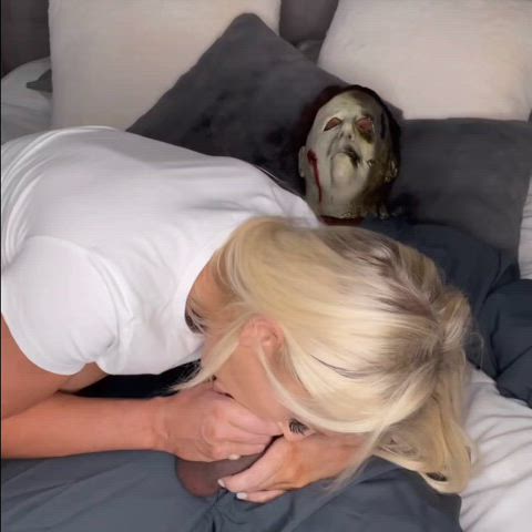 Amateur BBC Blonde Blowjob Boobs Deepthroat Homemade Interracial Throat Fuck White Girl Porn GIF by populardick