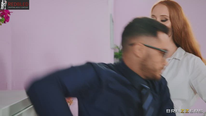 MILF Office Redhead Porn GIF by redbledcom