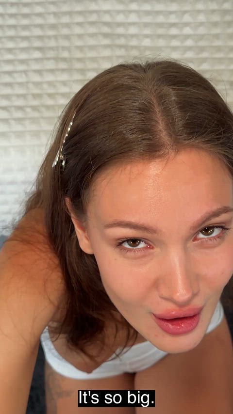 Amateur Big Ass Brown Eyes Cute Eye Contact OnlyFans Petite Solo Teen Virtual sex Porn GIF by immaybee3000
