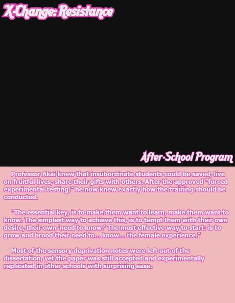 Resistance: After-School Programming