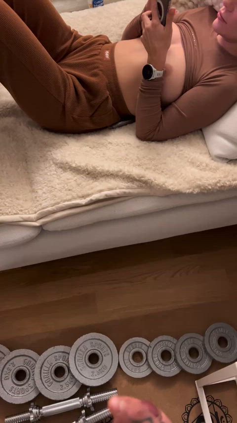 being fed cookie & cream 🤤💦🍪