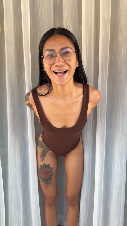 Petite Asian braces slut for white daddys only…