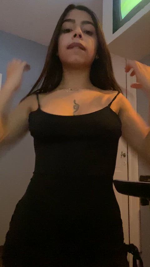 Latina chest ready for your attention