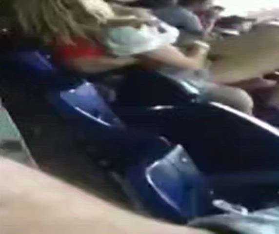 Amateur Blonde Caught Fingering Homemade Masturbating Public Sport Tease Voyeur Porn GIF by populardick