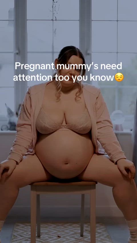 BBW mommy about to POP