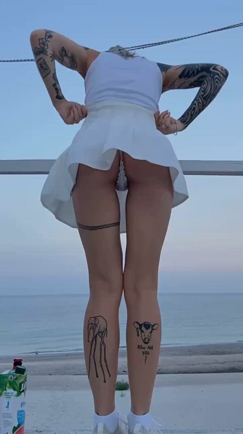 Did you just sneak a peek under my skirt?