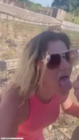 Amateur Cum Cumshot Facial Hotwife Mature Outdoor Public Selfie Porn GIF by duromami
