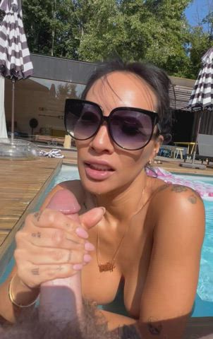 Amateur Cumshot Handjob Outdoor Porn GIF by msix06