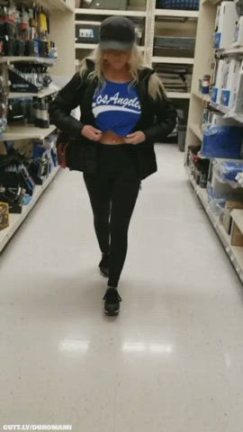 Big Tits Blonde Boobs Doll Exhibitionist Fake Tits Flashing MILF Public Porn GIF by duromami