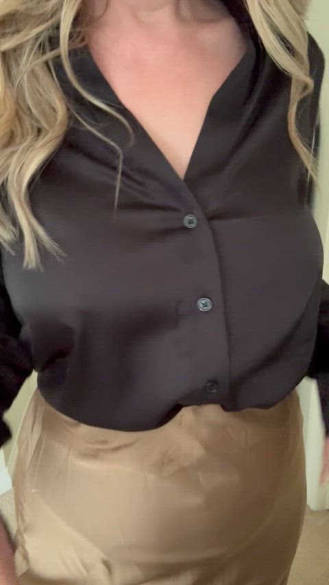 Braless to feel the silk on my skin today at the office today