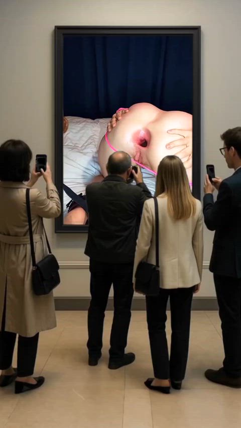 Look at the Mona Lisa.....ho no, it's Ashley's gaping asshole