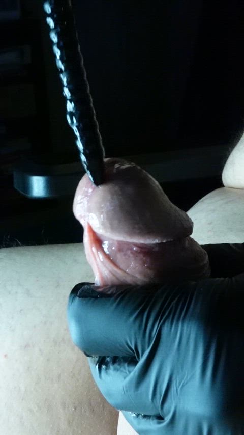 Pushing it all the way to the entrance of the bladder