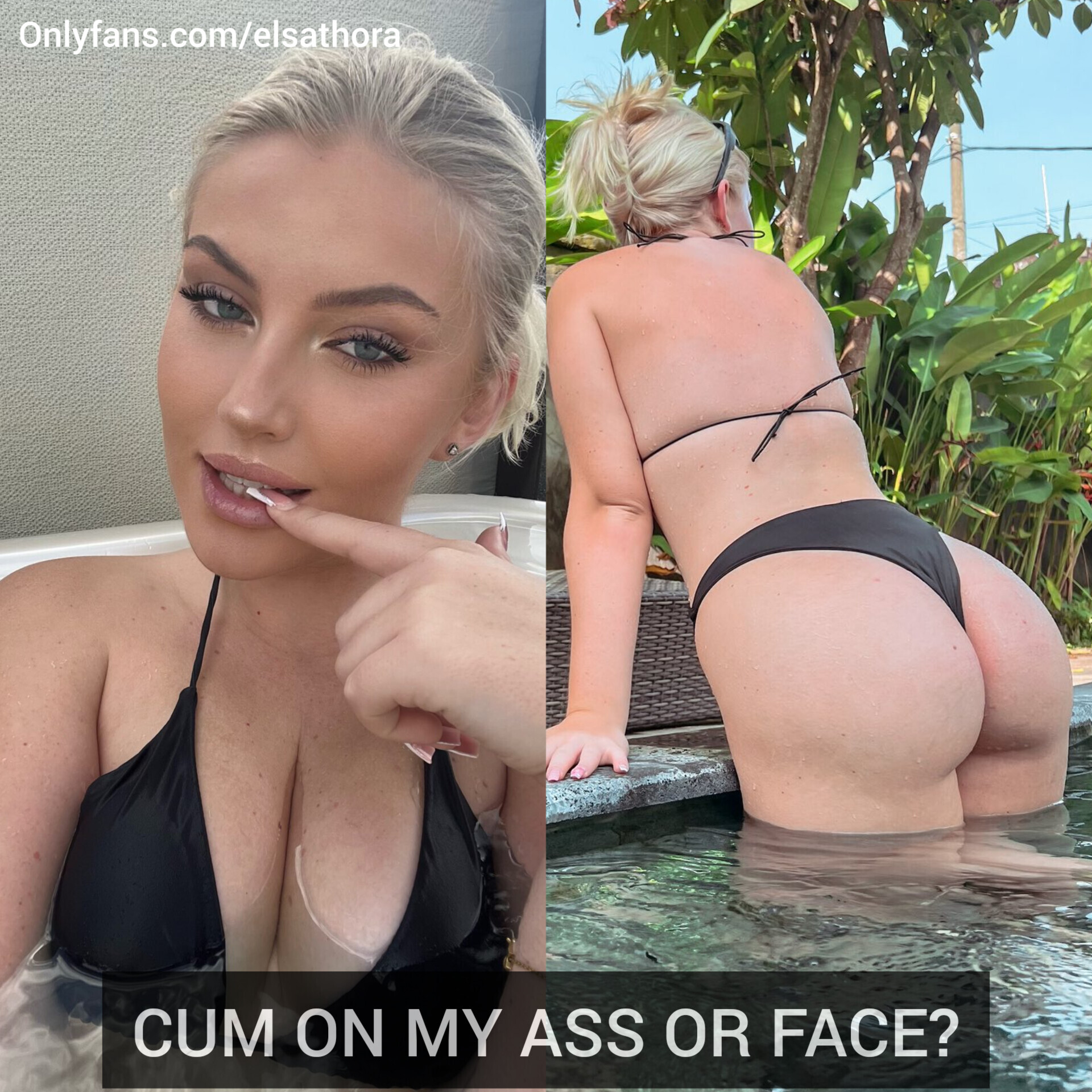 Cumshot bikini caption cum