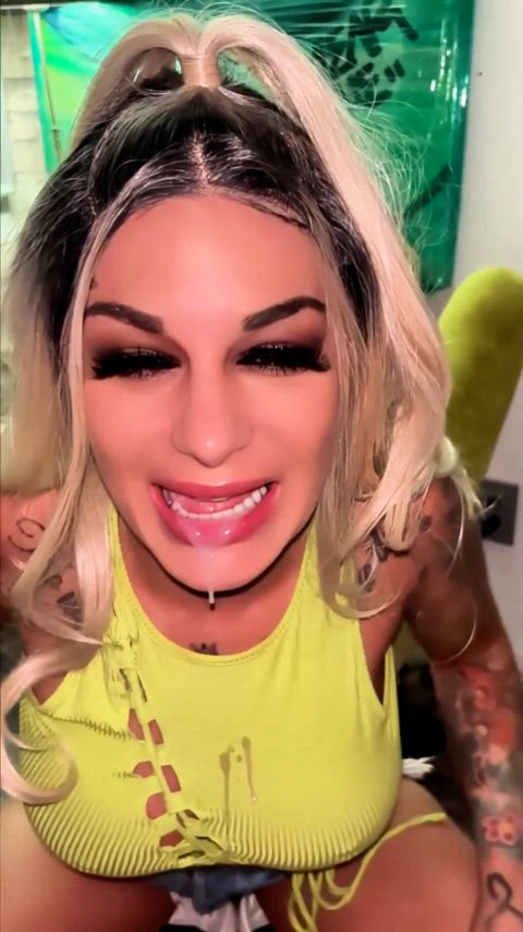 Angelina Valentine looking super hot with cum dripping out of her mouth 💦 🫦 🤤