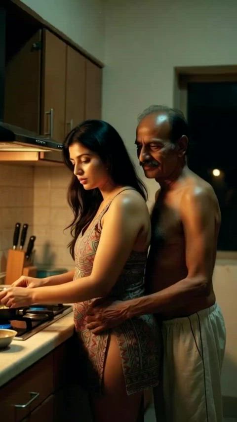 Sasur and bahu enjoying together