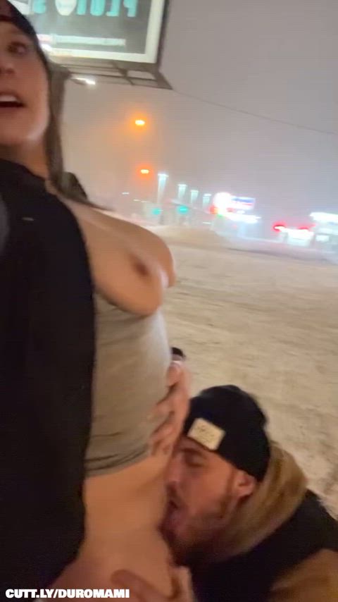 Amateur Bathroom Public Pussy Licking Real Couple Sex Porn GIF by duromami