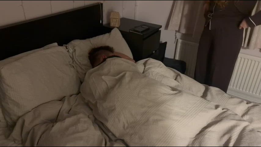 He went to bed early but we’re freeuse, right