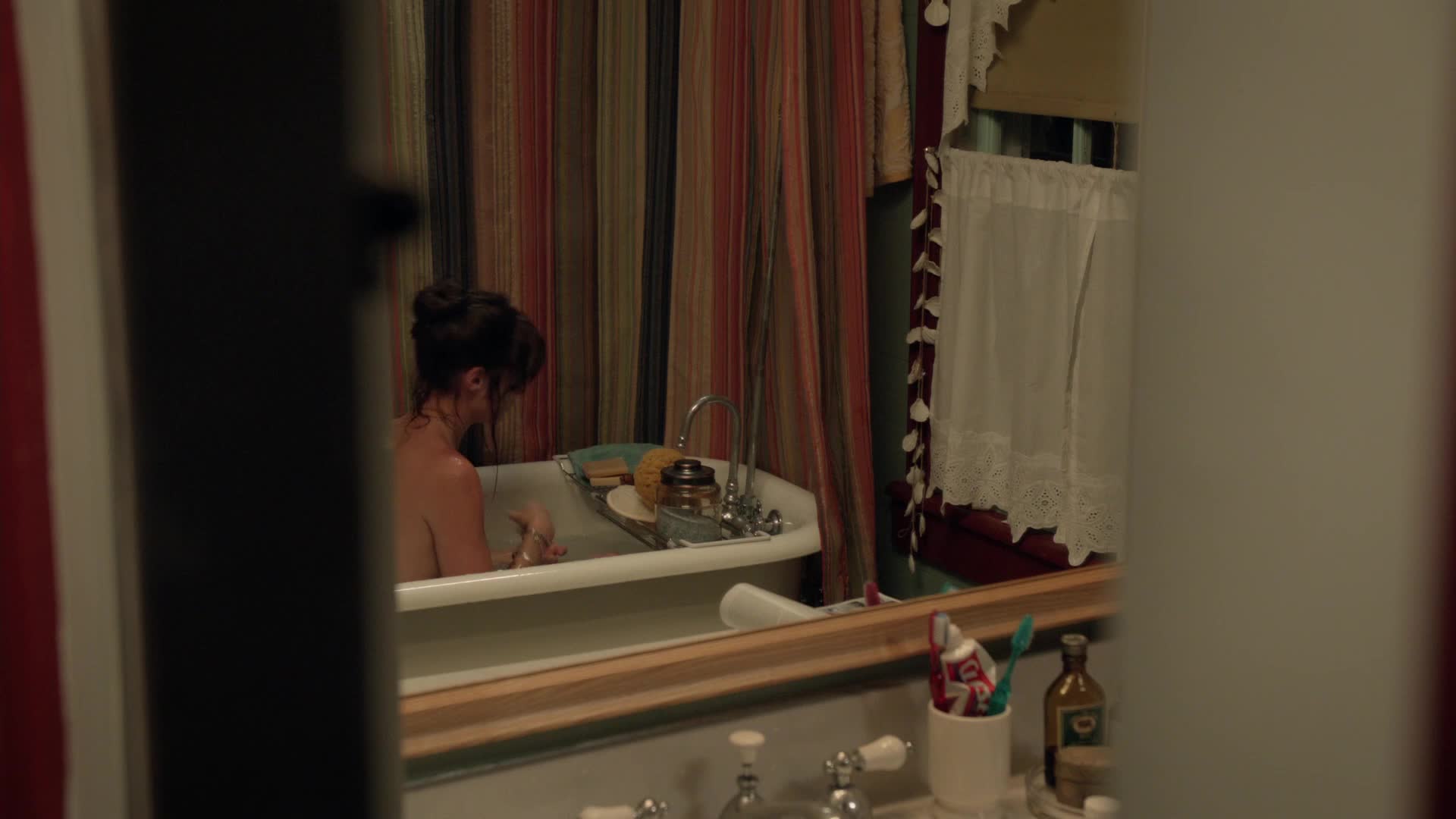 Laura Ramsey topless in Are You Here