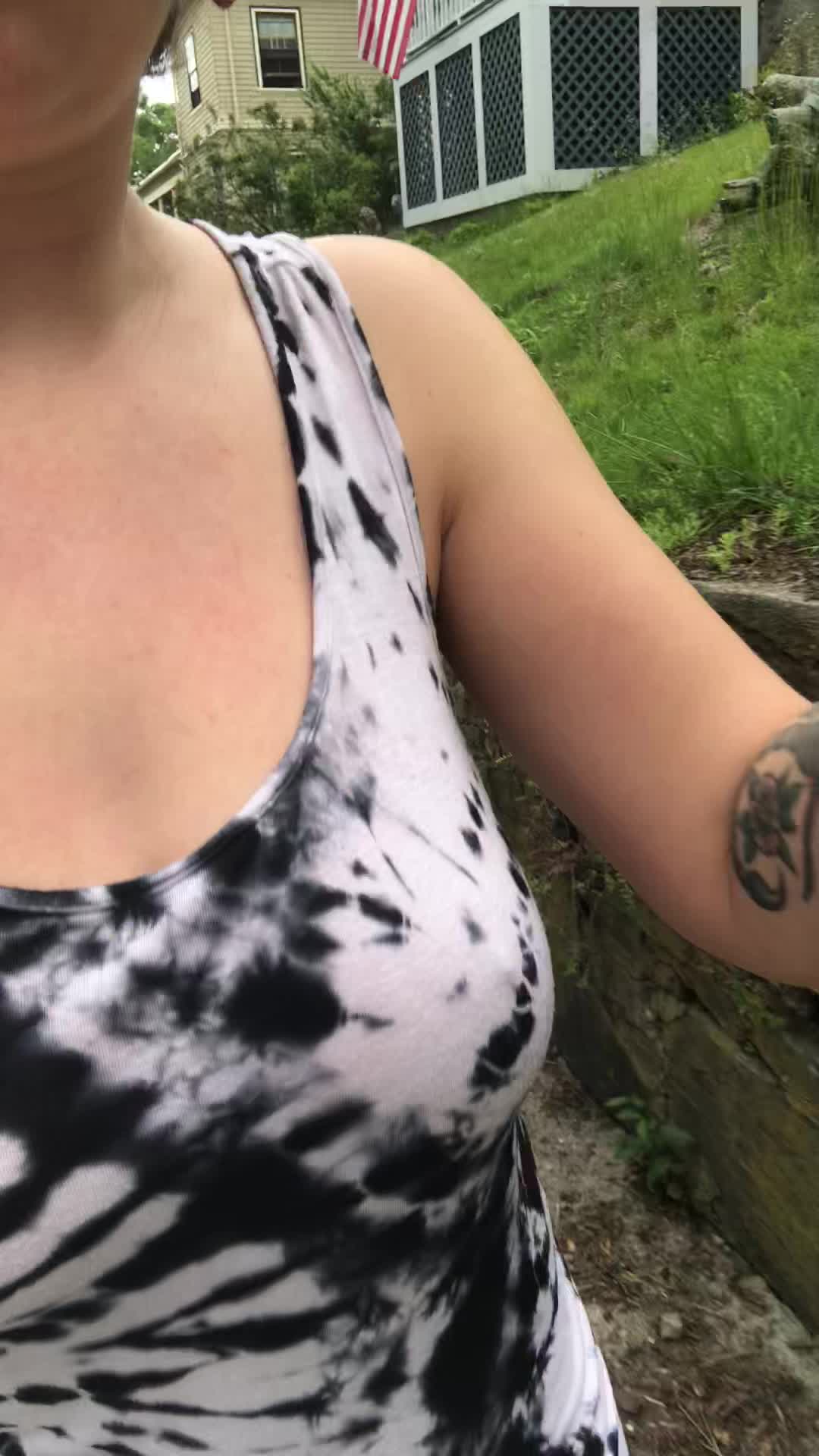 public flash on a walk