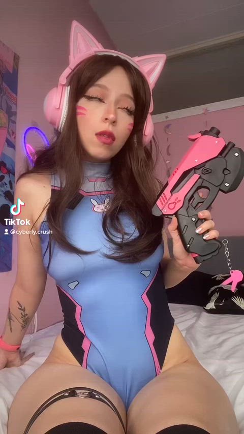 Amateur Cosplay Dildo Gamer Girl Masturbating Overwatch Rule34 Teen TikTok Porn GIF by cyberlycrush