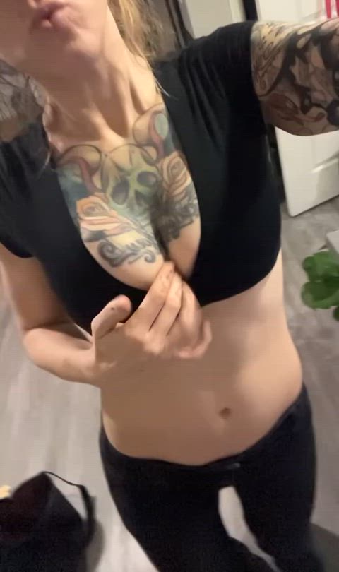 My tits are always a good place to start