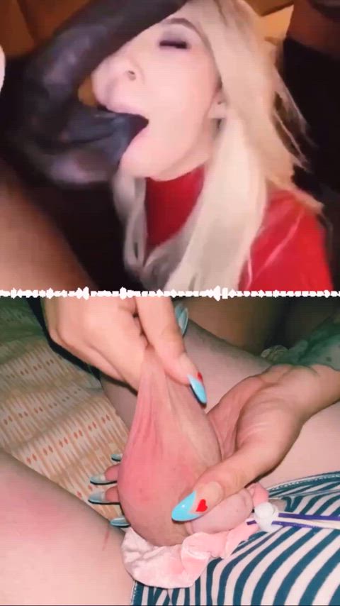 BBC Ball Sucking & Worship! Whiteboi Sissy Cucking & Ballbusting!