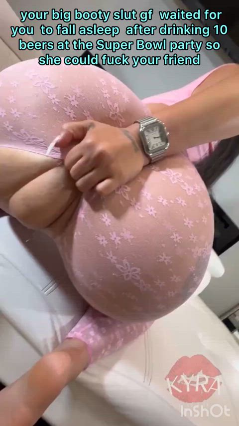 Super Bowl party cheating big booty wife caption