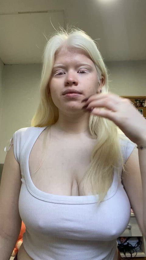 Put your dick between my albino titty buns