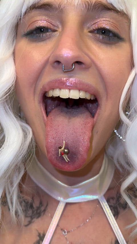 I love teasing you on my tongue… in and out, again and again. Too bad you slipped away to the floor, tiny