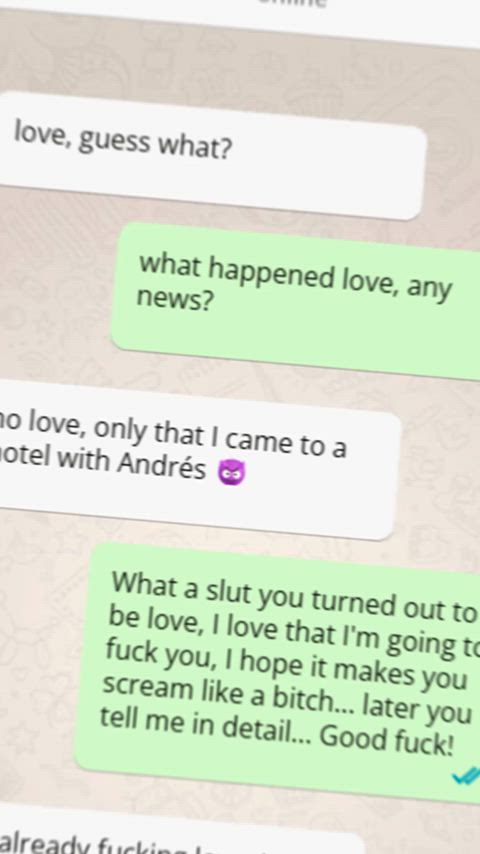 Nothing better than receiving a message from my wife with a video of her having sex with a stranger who knows where...