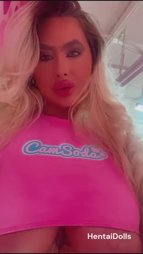 American Big Tits Blonde Boobs CamSoda Curvy Fake Tits Tattoo Thick Tits Porn GIF by camsoda