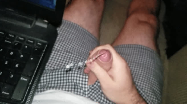 Slow mo cum shot
