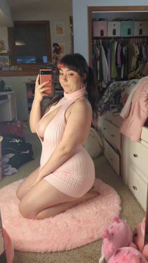 Feeling cute in my new sweater dress