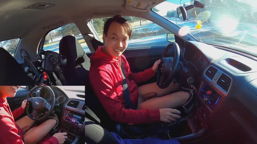 It takes two hands to drive a manual car sometimes