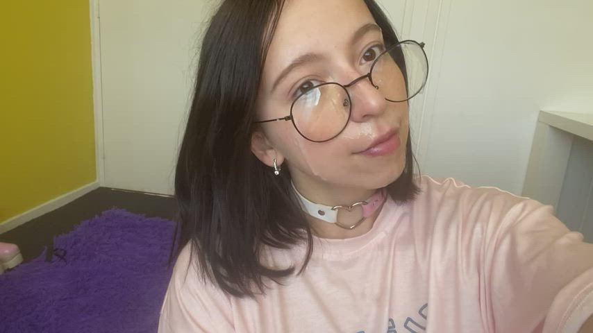 Alt Amateur Cum Cumshot Cute Facial Glasses Selfie Teen Porn GIF by cyberlycrush
