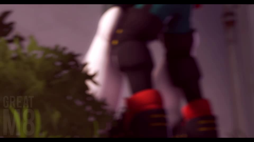 Deku x Uraraka Standing behind the School